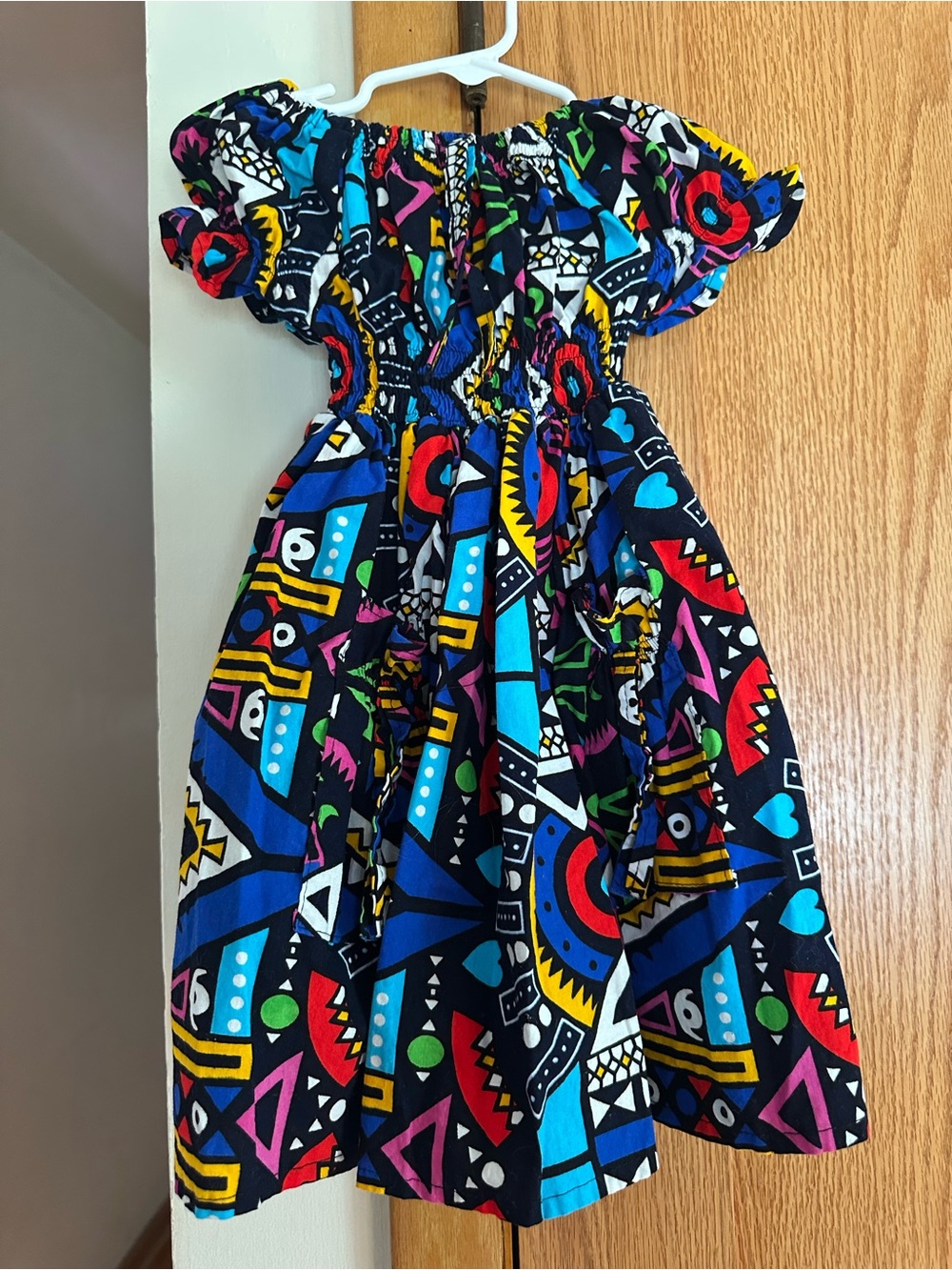 Kids Colorful Geometric Print Dress